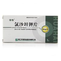 ,氯沙坦钾片,50mg*7片,适用于治疗原发性高血压